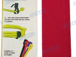 VELCRO CABLE STRIP  15"  RED