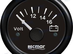 VOLTIMETER 8-16V BLACK