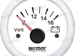 VOLTIMETER 8-16V WHITE