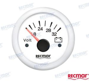 VOLTMETER  8 / 32V WHITE