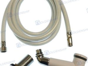 WHITE ABS SHOWER WITH SHUT-OFF